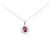 Autre Marque Collana in platino e rubini Rosso