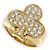 Autre Marque K10YG Clover Diamond Ring Golden