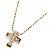 Autre Marque Collana Croce 4℃ K18PG Diamante Rosa