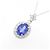 Autre Marque Au750 Tanzanit-Diamant-Halskette Silber - Ansicht 3