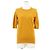 Hermès Pullover de cashmere com bordado H Hermes 36 Amarelo Mostarda