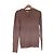 Autre Marque IENA Extra Fine Merino Rippstrick V-Ausschnitt Pullover Braun