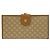 Céline Cartera larga de cuero Celine Macadam Castaño Beige