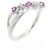 Autre Marque Ring aus Au750 mit synthetischem Saphir und Diamant 4°C Silber