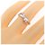 Autre Marque Ring aus Au750 mit synthetischem Saphir und Diamant 4°C Silber - Ansicht 5