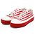 Sneaker Louis Vuitton Stellar Line Monogram in pelle e canvas Rosa Bianco Rosso