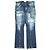 Autre Marque CHANGES REMAKE PATCHWORK Denim-Hose Blau