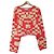 Autre Marque Cardigã de malha doll up oops Vermelho Bege