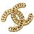 Chanel Coco Mark Brosche Golden
