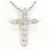 Autre Marque Platin Kreuz Halskette PT850 PT900 mit Diamanten Silber
