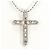 Autre Marque Platin Kreuz Halskette PT850 PT900 mit Diamanten Silber - Ansicht 3