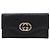 Gucci Interlocking G Shima Leder Geldbörse Schwarz