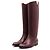 Louis Vuitton Monogram Metal Leather Long Boots Brown Dark red