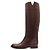 Louis Vuitton Monogram Metal Leather Long Boots Brown Dark red - view 4