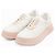 Gucci GG Interlocking Sneaker aus geprägtem Leder Weiß Beige Aus weiß