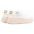 Gucci GG Interlocking Sneaker aus geprägtem Leder Weiß Beige Aus weiß - Ansicht 13