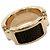 Ring Hermès Bague Hermes Olympe PM pour femme Marron Rose Blanc