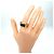 Ring Hermès Bague Hermes Olympe PM pour femme Marron Rose Blanc - vue 2
