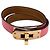 Kelly Hermès Bracciale Charm in Pelle Rosa Hermes