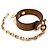 Hermès Hermes Rivale Handschuh-Halter Anhänger Braun Weiß - Ansicht 2