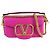 Borsa Loco Mini da donna Valentino Garavani Rosa Bianco