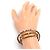 Hermès Bracciale Hermes Roulette Double Tour Marrone Rosa - vista 3