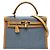 Hermès Borsa Hermes Kelly 32 Denim Marrone Nero Bianco Blu chiaro
