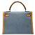 Hermès Borsa Hermes Kelly 32 Denim Marrone Nero Bianco Blu chiaro - vista 2