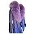 Autre Marque Abrigo Martylo morado con insertos de piel de zorro Morado oscuro