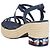 Sandali con zeppa Tommy Hilfiger blu navy - vista 3