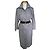 Trench-coat de lana gris a cuadros Guy Laroche Blanco