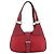 Tote Borsa a tracolla in pelle e nylon Tessuto con logo triangolare Prada Rosso