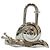 Hermès HERMES Vintage La Route Padlock Snail Metal Charm Argento