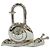 Hermès HERMES Vintage La Route Padlock Snail Metal Charm Argento - vista 3