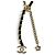 Collana a catena Chanel Coco Mark in pelle con stella e quadrifoglio Nero D'oro - vista 4