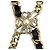 Collana a catena Chanel Coco Mark in pelle con stella e quadrifoglio Nero D'oro - vista 8