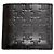 Céline Celine Calfskin Triomphe Embossed Bi-fold Wallet Black