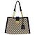 Borsa Tote Horsebit da donna Gucci Marrone Nero