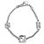 Bracciale a catena con cristalli Fendi Forever FF Logo Argento