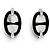 Hermès Orecchini Hermes Mini Maillon Silver Chaine d'Ancre Nero Argento