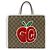 Borsa tote Gucci GG Supreme per bambini Bianco Rosso Beige