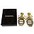 Boucles d'oreilles miroir ruban Coco Mark rares en métal vintage CHANEL Doré - vue 2