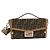 Baguette Borsa in jacquard marrone da uomo Fendi