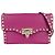 Borsa a tracolla in pelle rosa Valentino Garavani