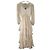 Maje Rufflino Maxikleid mit Rüschen und Blumenprint Weiß Beige Gelb Metallisch - Ansicht 2