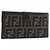 Cartera larga FENDI Zucca Canvas Negro Marrón Auth 199787A Castaño