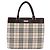 Borsa a mano BURBERRY Nova Check Canvas Beige Silver Auth 199684 Argento - vista 13