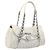Borsa Christian Dior Trotter Canvas Romantic Bag PVC White Silver Auth 198611V Argento Bianco