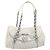 Borsa Christian Dior Trotter Canvas Romantic Bag PVC White Silver Auth 198611V Argento Bianco - vista 13