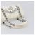 Borsa Christian Dior Trotter Canvas Romantic Bag PVC White Silver Auth 198611V Argento Bianco - vista 7